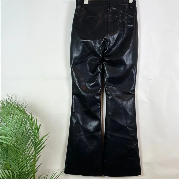 NWT Wilfred Beatrix Faux Leather Pant High Rise Flare Black 0 - Picture 11 of 13
